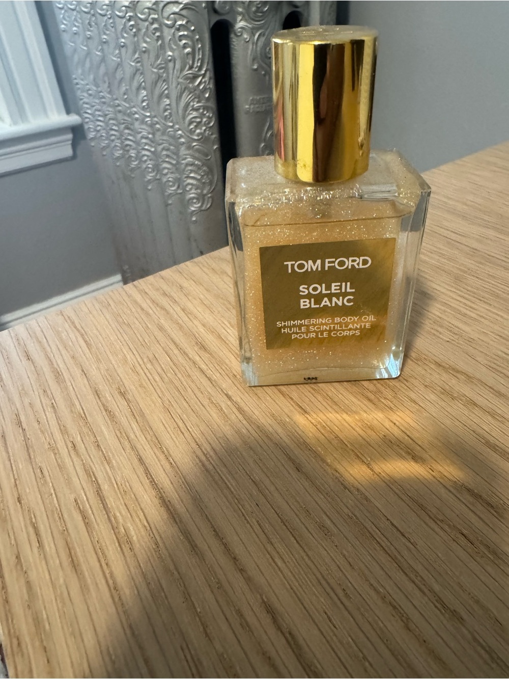 Tom Ford Shimmering Body Oil Bottle in Gold